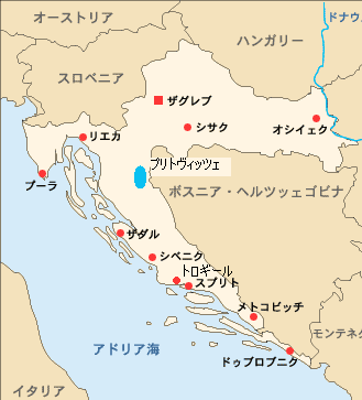 クロアチア,地図